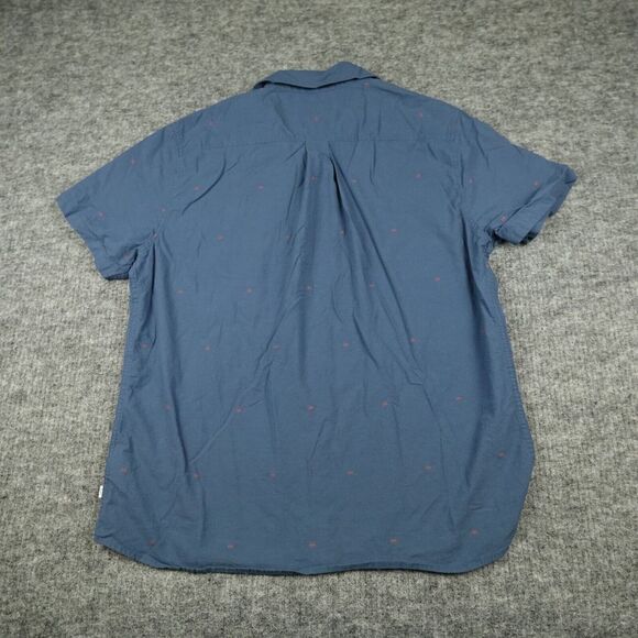 Katin Shirt Mens Extra Large Blue Geometric Diamonds Button Up Short Sleeve- - Picture 2 of 13